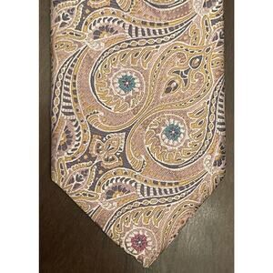 Ancora Italy Pink 100% Microfiber Men’s Neck Tie Made In China